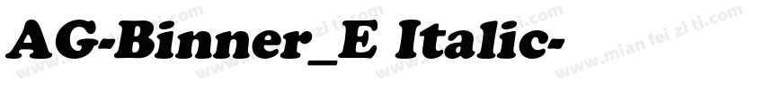AG-Binner_E Italic字体转换